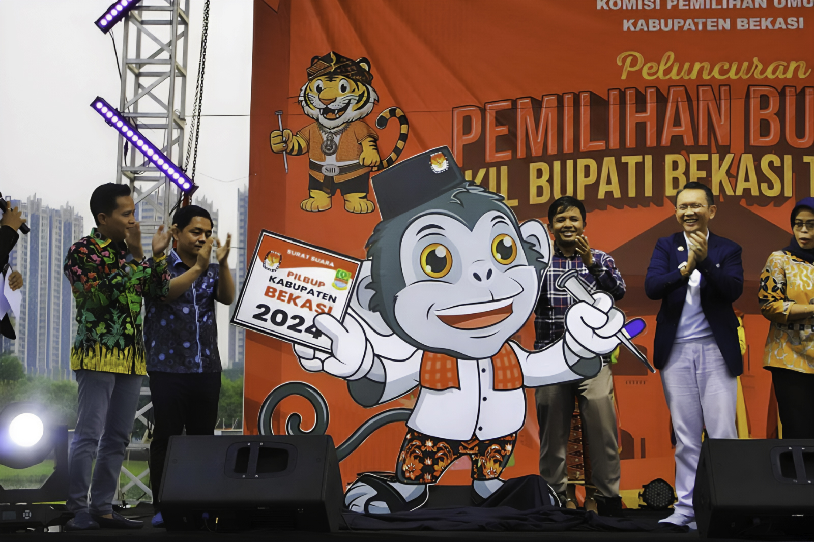 Maskot Pilkada Kabupaten Bekasi Diluncurkan Perumda Tirta Bhagasasi