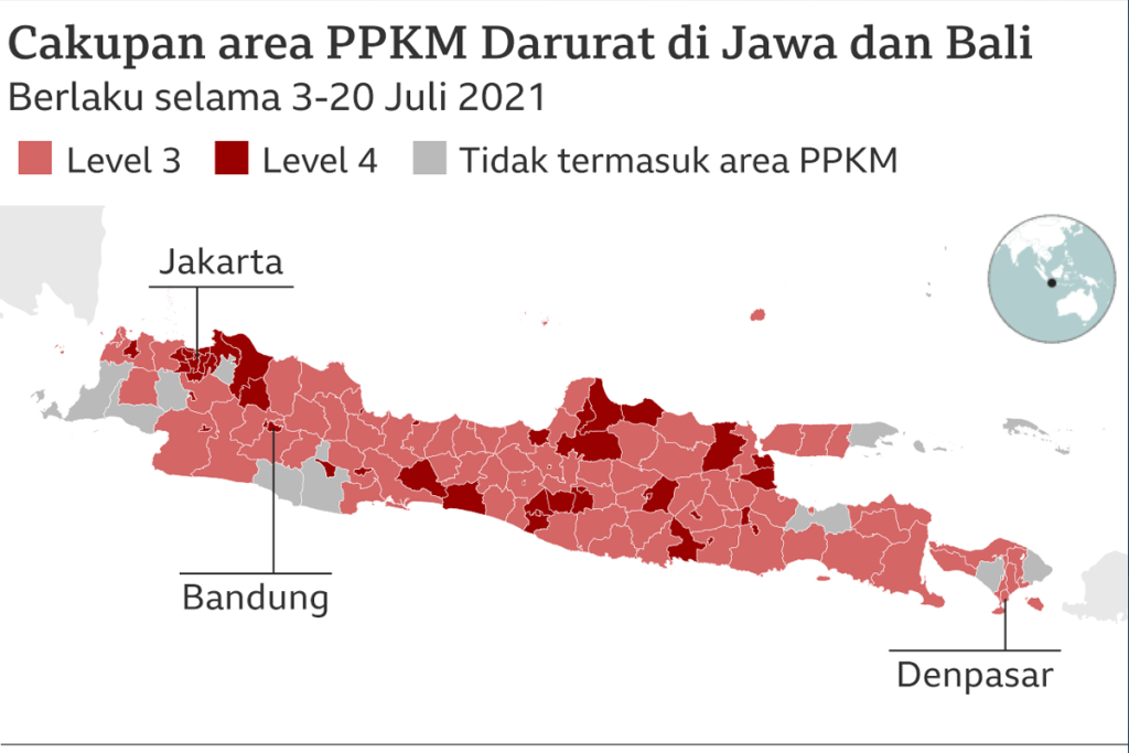 Cakupan Area PPKM Darurat Jawa-Bali