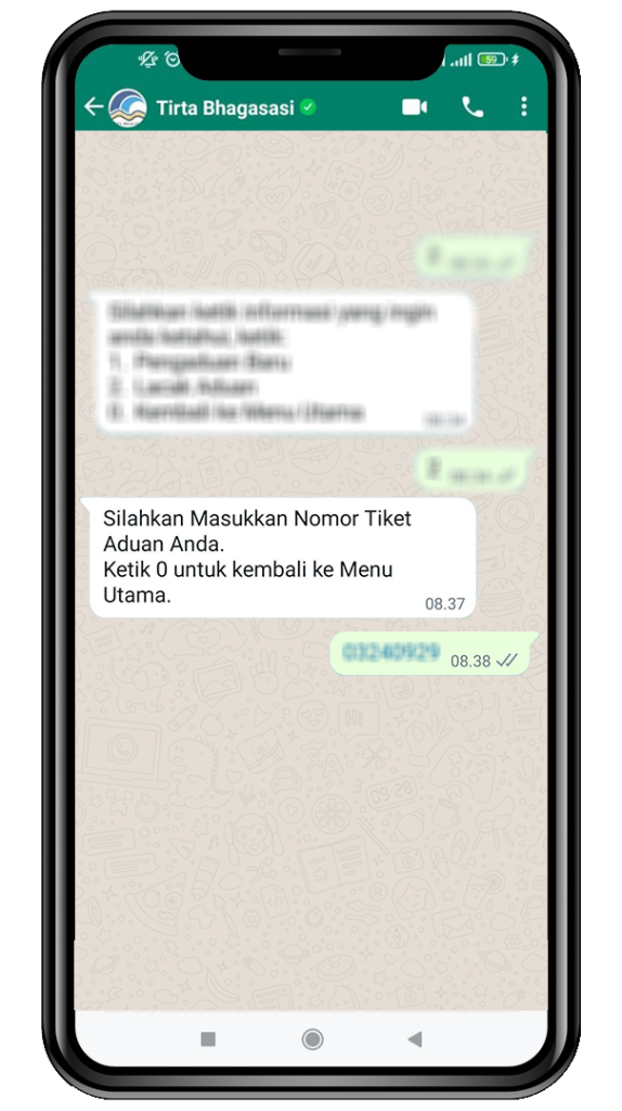 3. Lacak Pengaduan Whatsapp Interaktif